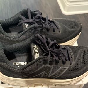 New Balance Black Athletic Shoes with Cream Soles